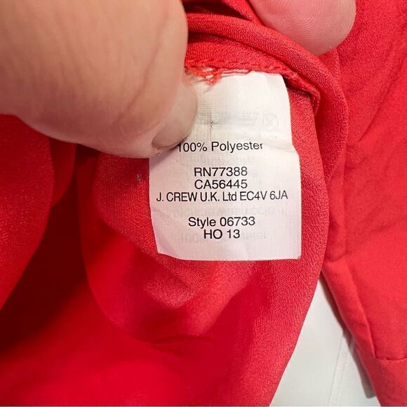 J crew blouse red/orange small - Picture 10 of 14